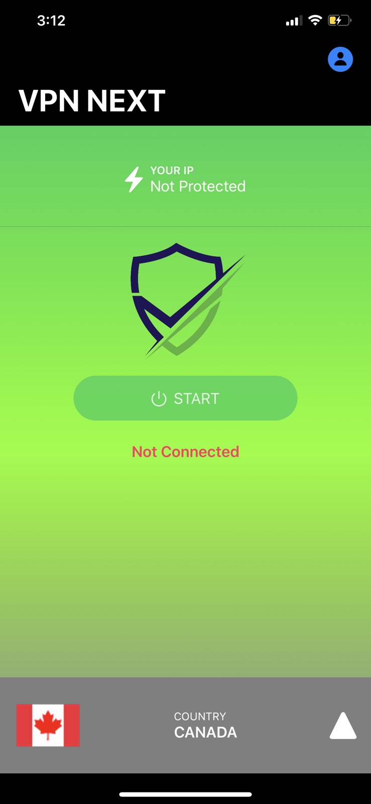 NPVVPN app UI (iOS): VPN connected.